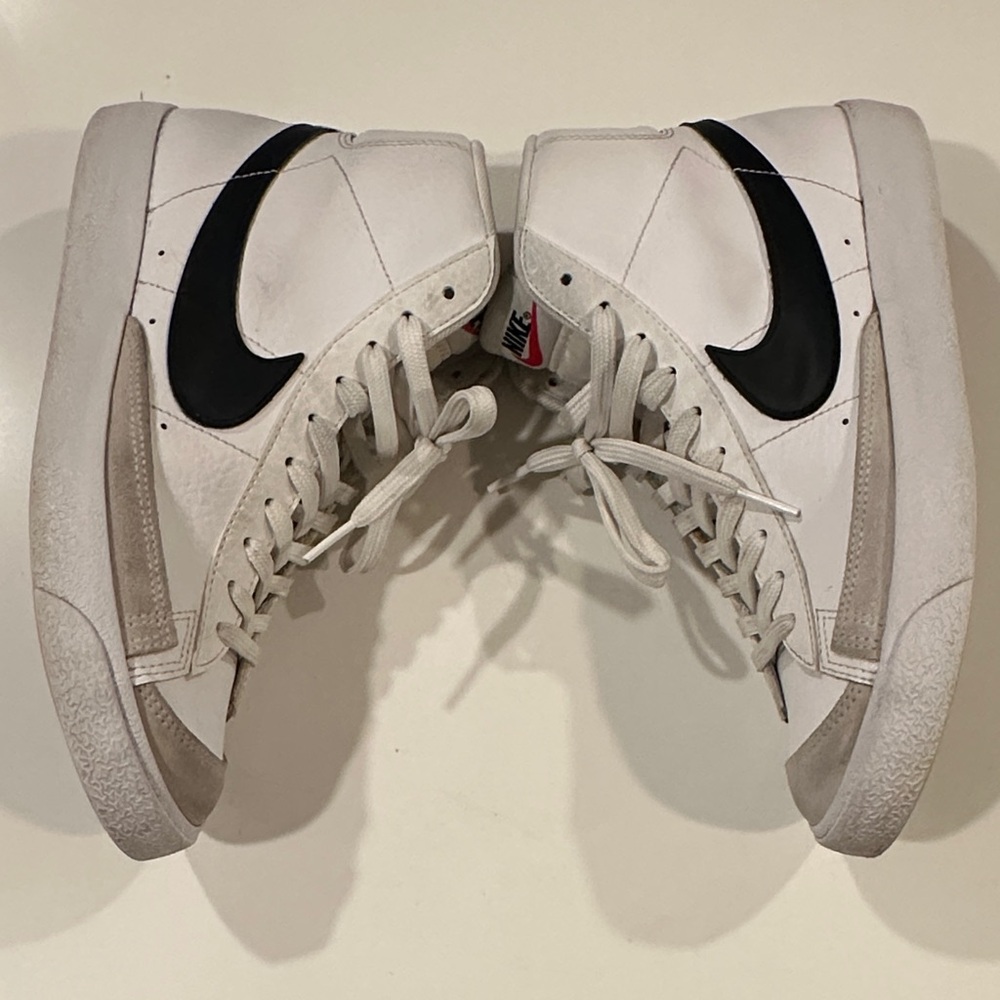 Nike Youth Classic Blazer Mid White and Black Sneakers (= to women’s 8.5)
